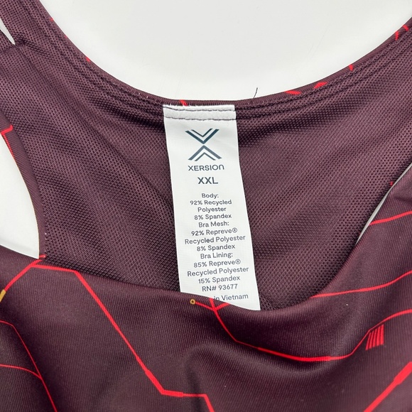 Xersion Women's Burgundy Hi Tech Medium Support Sports Bra Size M L XXL - Picture 12 of 13